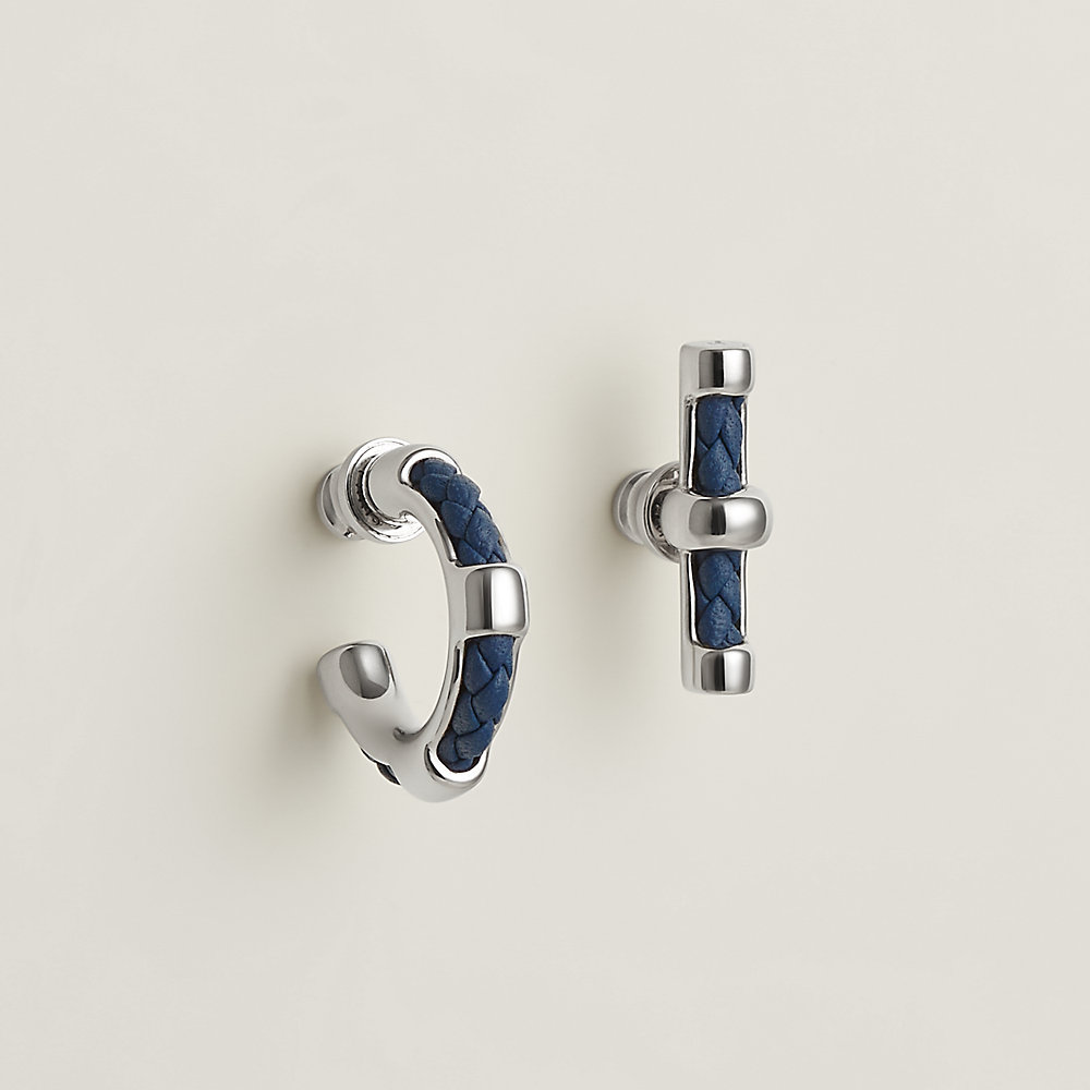 エルメス エクリプス 気球ピアス シルバー×ブルー エルメス エクリプス 気球ピアス シルバー×ブルー HERMES - エルメス