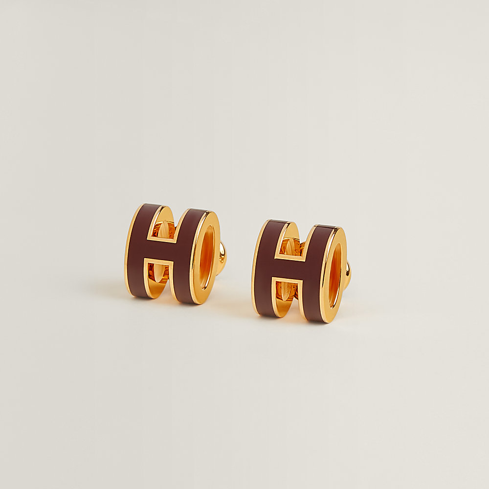 ピアス 《ミニ・ポップH》 - レッド | Hermès - エルメス-公式サイト