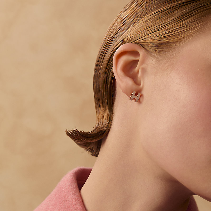 ピアス 《ミニ・ポップH》 - ベージュ | Hermès - エルメス-公式サイト