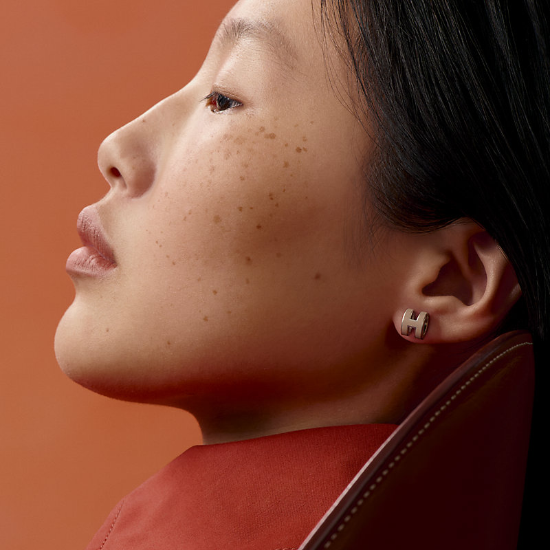 エルメス ミニポップH ピアス オランジュ・ソワ エルメス ミニポップH ピアス オランジュ・ソワ エルメス ミニポップH