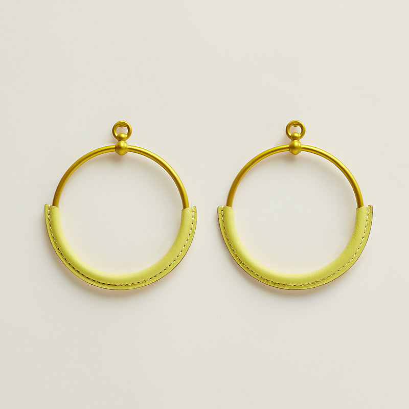 HERMES エルメス ピアス ループ GM HERMES エルメス ピアス ループ GM ブルーインディゴ スイフト