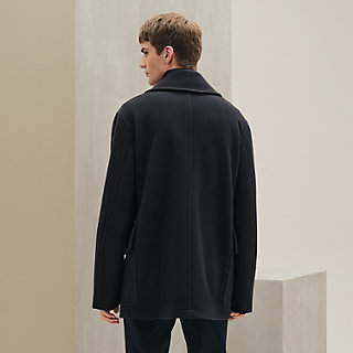 ピーコート レザーディテール - グリーン - 60 | Hermès - エルメス