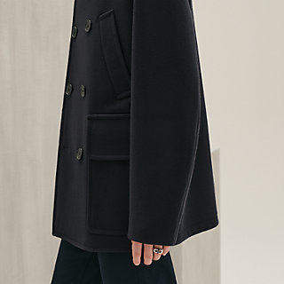 HERMES エルメス　ロゴ入り　厚手ピーコート HERMES エルメス ロゴ入り 厚手ピーコート HERMES エルメス ロゴ入り