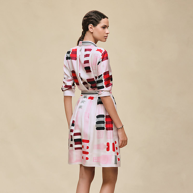 フレアスカート 《ブリッド・ア・ブロック》プリント | Hermès