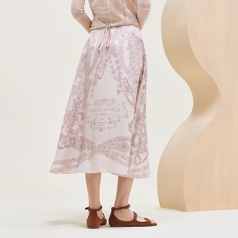 【お洒落♪】HERMES ブリッドドゥガラフラワー シルクスカート ☆ブリッドドゥガラフラワー☆【HERMES】シルクスカート (HERMES