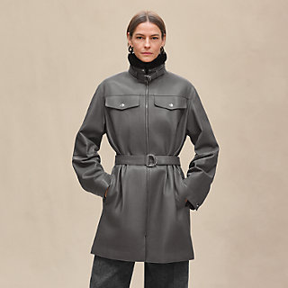 フーデッド・コート - グレー | Hermès - エルメス-公式サイト
