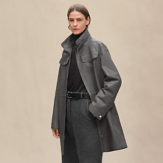 フーデッド・コート - グレー | Hermès - エルメス-公式サイト