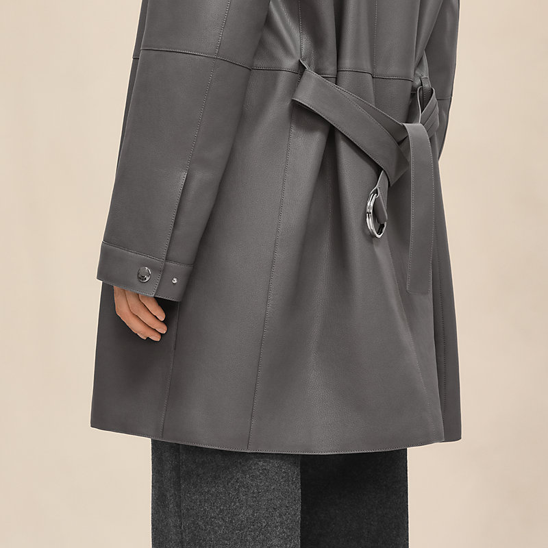 フーデッド・コート - グレー | Hermès - エルメス-公式サイト