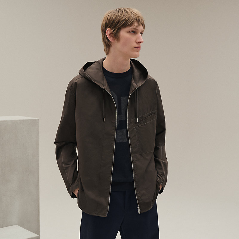 フーデッド・シャツブルゾン - グレー - 46 | Hermès - エルメス-公式