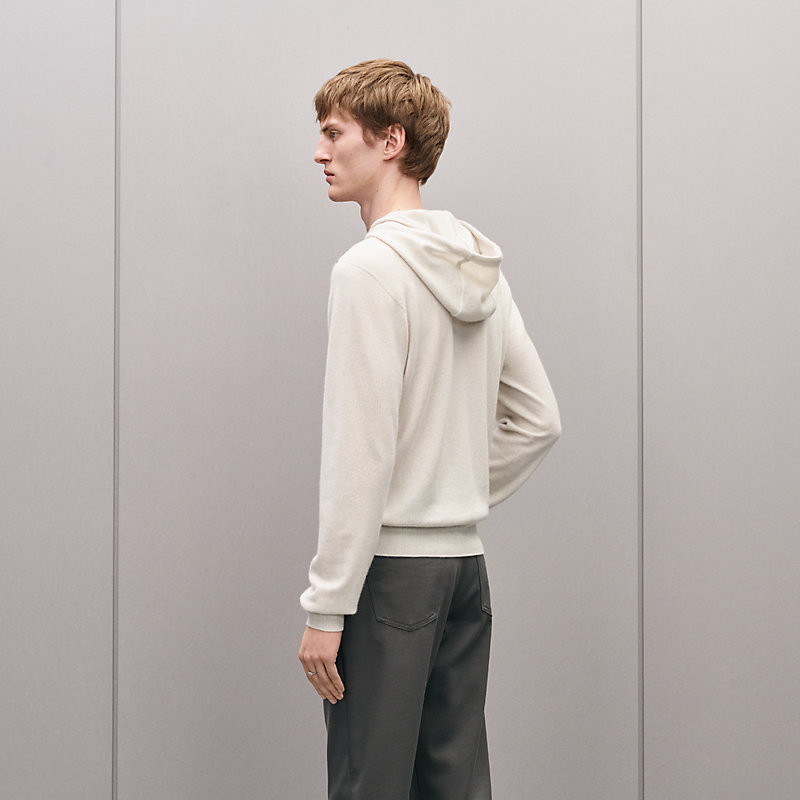 フーデッド・ニット カシミヤ レザーディテール, イメージ: , ビュー5の5