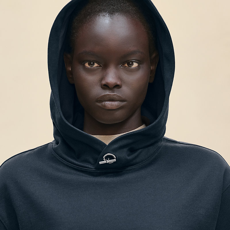 フーデッド・パーカ - ブルー | Hermès - エルメス-公式サイト