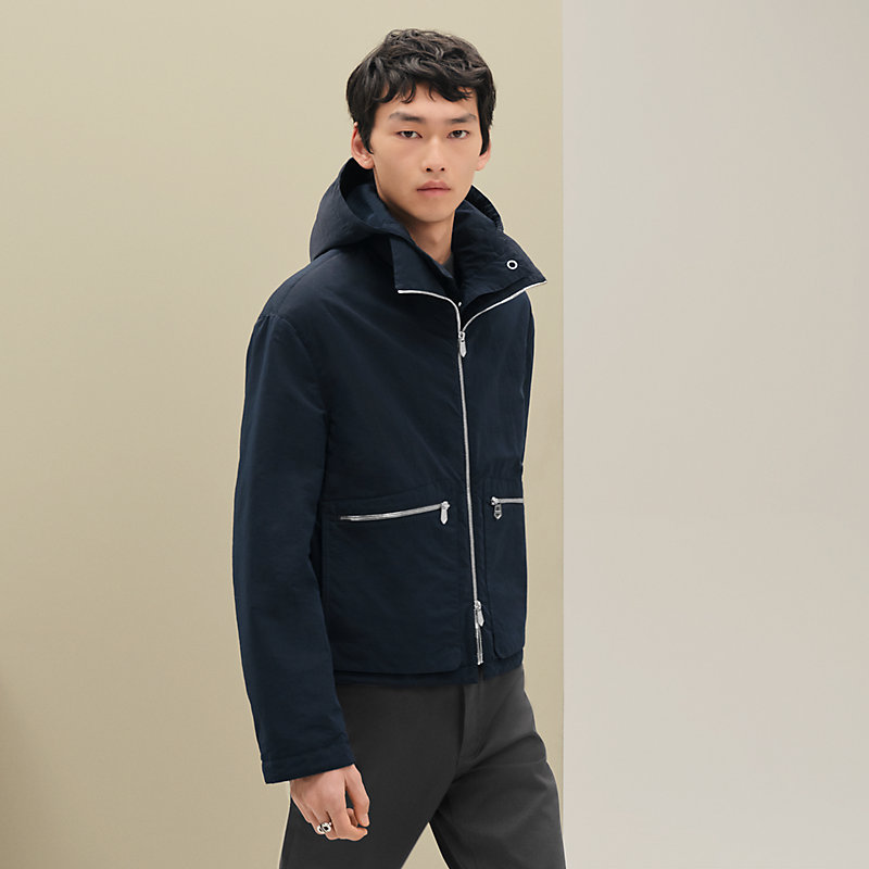 フーデッド・ブルゾン リムーバブル - グレー - 58 | Hermès
