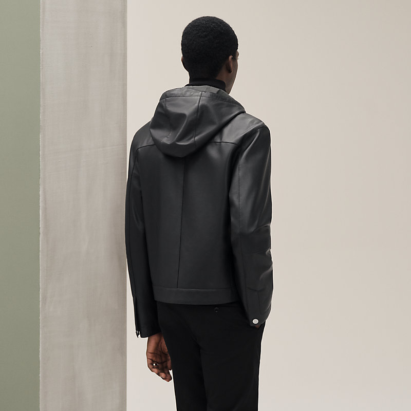 フーデッド・ブルゾン リムーバブル - ブラック - 56 | Hermès