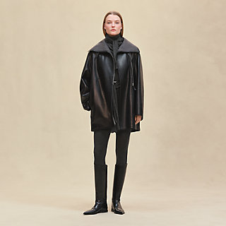 ブランケットショートコート - ブラック | Hermès - エルメス