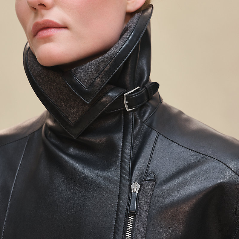 ブランケットショートコート - ブラック | Hermès - エルメス