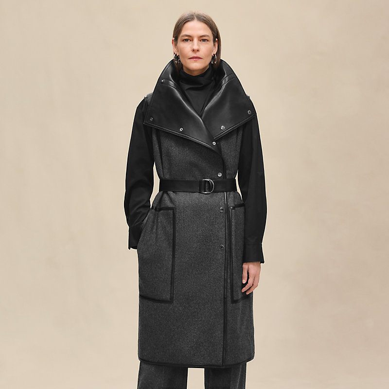 ブランケットジレ - ブラック | Hermès - エルメス-公式サイト