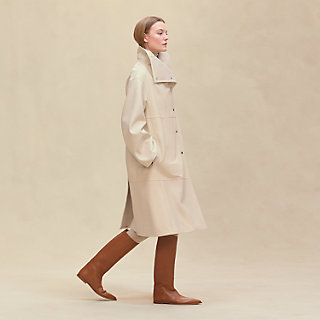 ブランケットロングコート - ホワイト | Hermès - エルメス-公式サイト