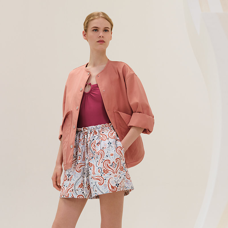★潔い白★【HERMES】ダブルコットンストレッチありブルゾン ブルゾン-ダブルコットンツイル