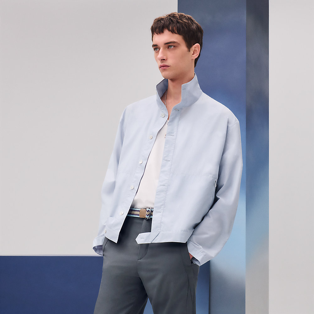 HERMES リネン シャツ ブルゾン HERMES リネン シャツ ブルゾン HERMES リネン シャツ ブルゾン