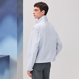 HERMES ブルゾン ホワイトラインが効いてるHermesmesh surligneリブジャケット