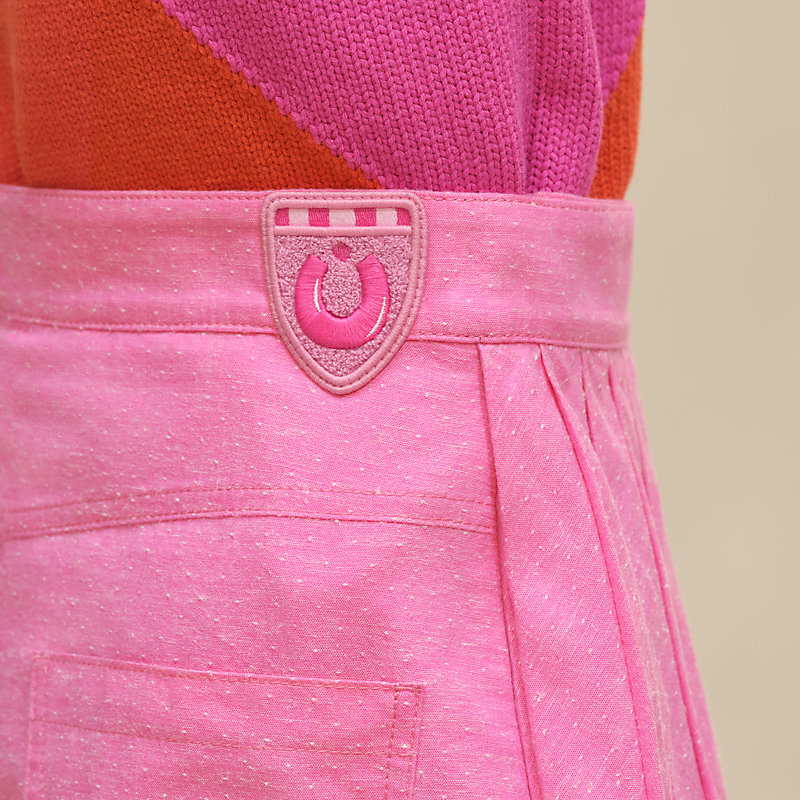 プリーツキュロットスカート - ピンク | Hermès - エルメス-公式サイト