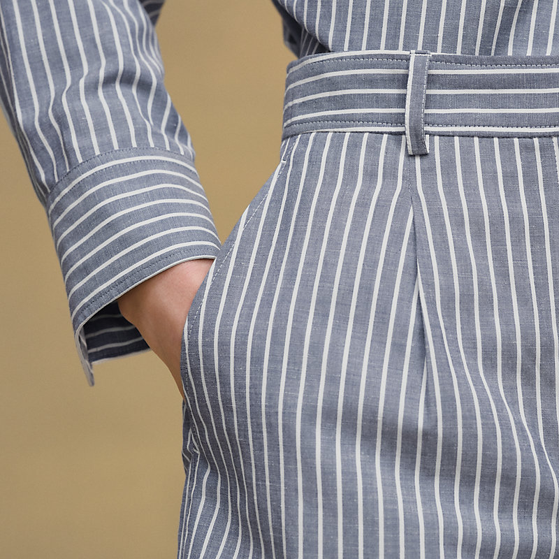 プリーツショートパンツ - ブルー | Hermès - エルメス-公式サイト