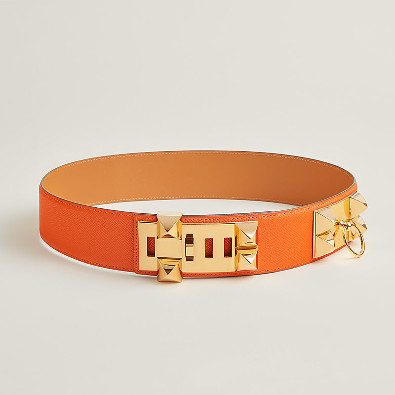 ベルト 《コリエ・ド・シアン》 50 - オレンジ | Hermès - エルメス ベルト 《コリエ・ド・シアン》 50 - オレンジ | Hermès - エルメス