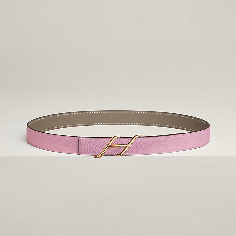 HERMES レザー ベルト H型バックル ベルトバックル 《ミニH》 & リバーシブルベルト 《エルメス