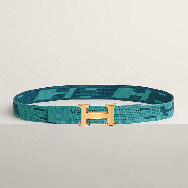 HERMES　マルチカラーベルト ベルトバックル 《H》 & ニットベルト 《スプリント》 32 mm