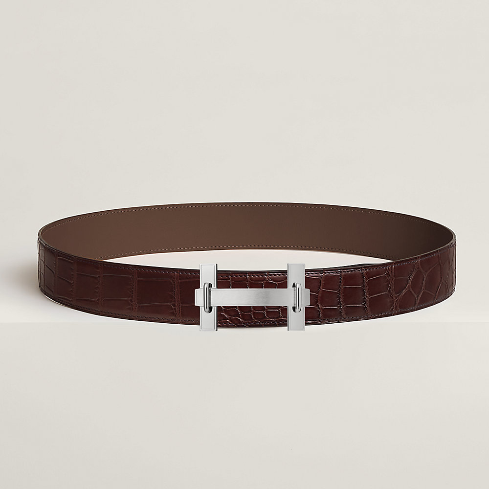 ベルトバックル 《Hジャンピング》 & レザーベルト 38 mm | Hermès