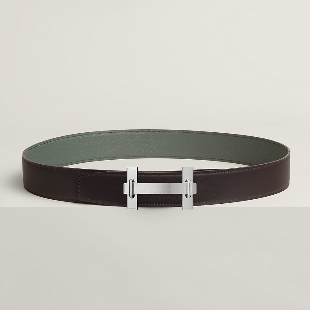 【美品】エルメス/HERMES レザーベルト H型バックル ベルトバックル 《Hジャンピング》 & レザーベルト（キット） 38