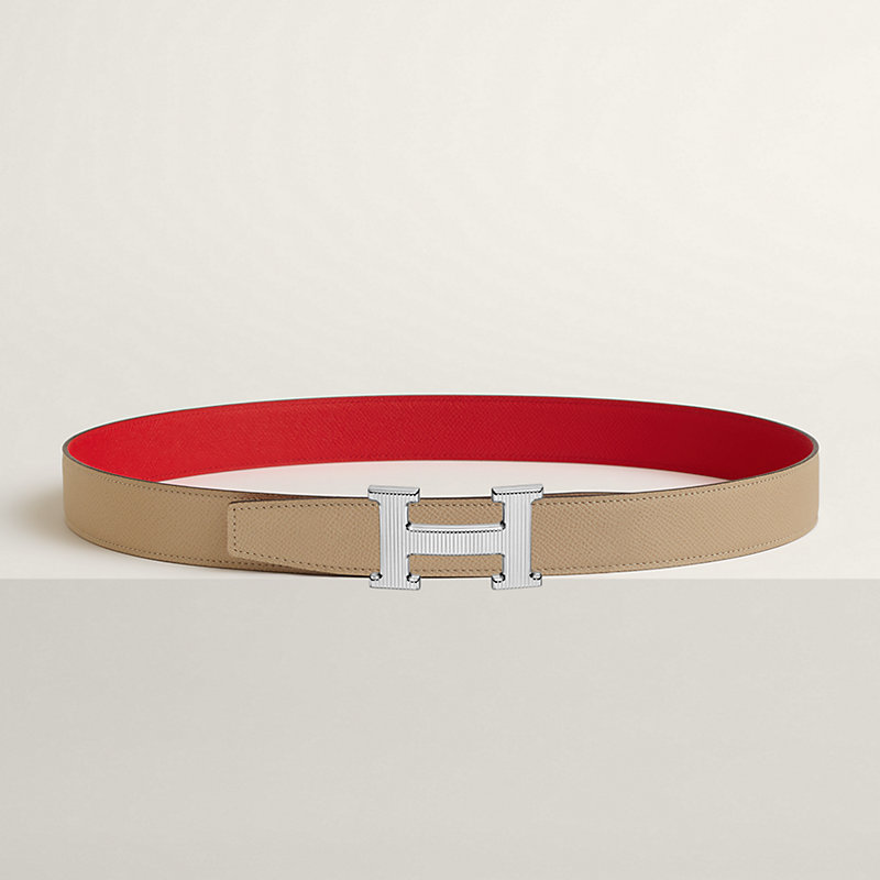 HERMÈS レザー ベルト H型バックル ベルトバックル 《Hエケストル》 & リバーシブルベルト