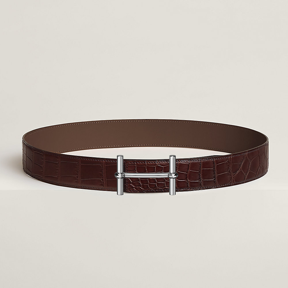 ベルトバックル 《Hダンクル》 & レザーベルト 38 mm | Hermès
