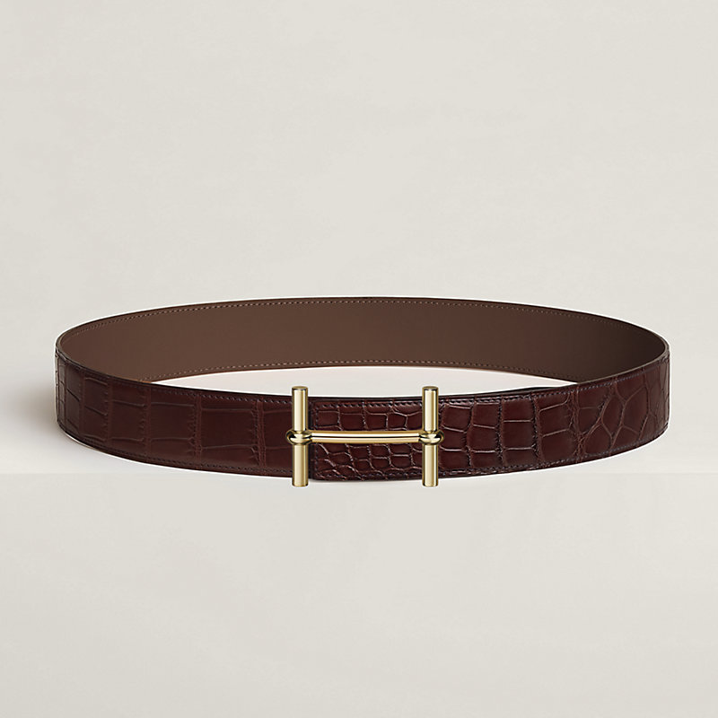 ベルトバックル 《Hダンクル》 & レザーベルト 38 mm | Hermès