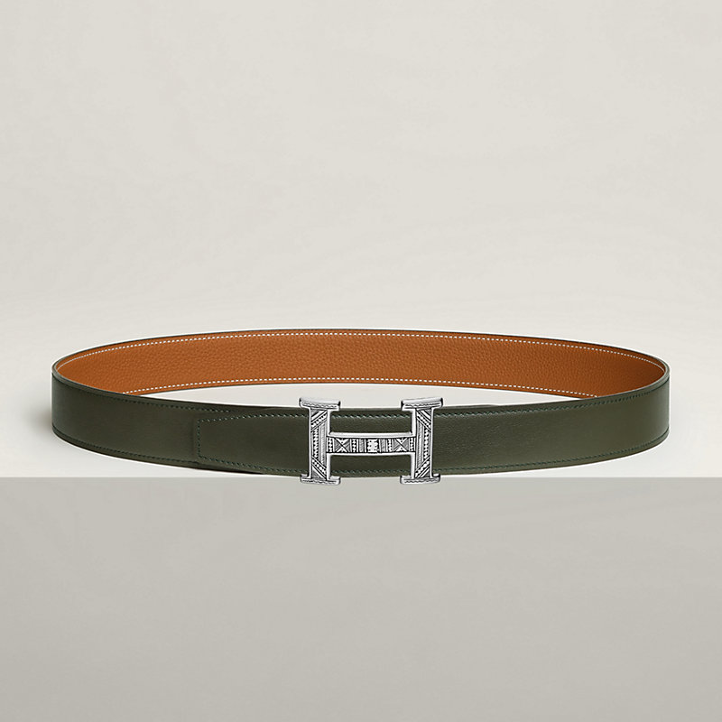ベルトバックル 《Hトゥアレグ》 & リバーシブルベルト 32 mm | Hermès 