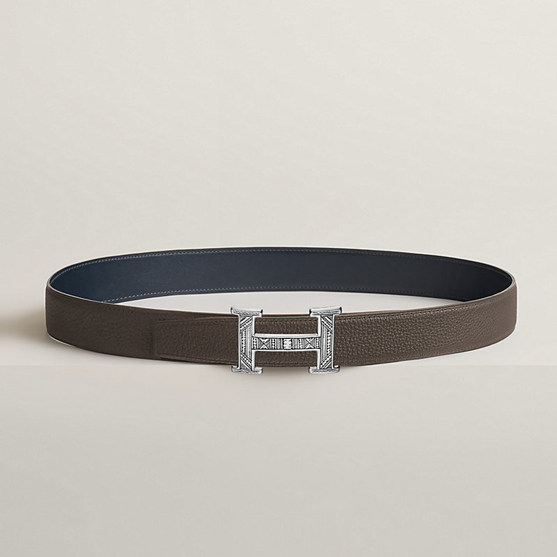HERMES ベルト H型バックル 黒 レザー