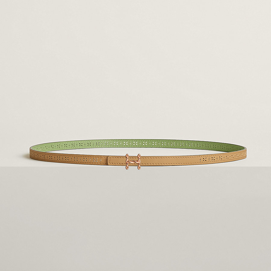 エルメス ベルト マイヨンH リバーシブル 13mm 75 ローズゴールド 新品