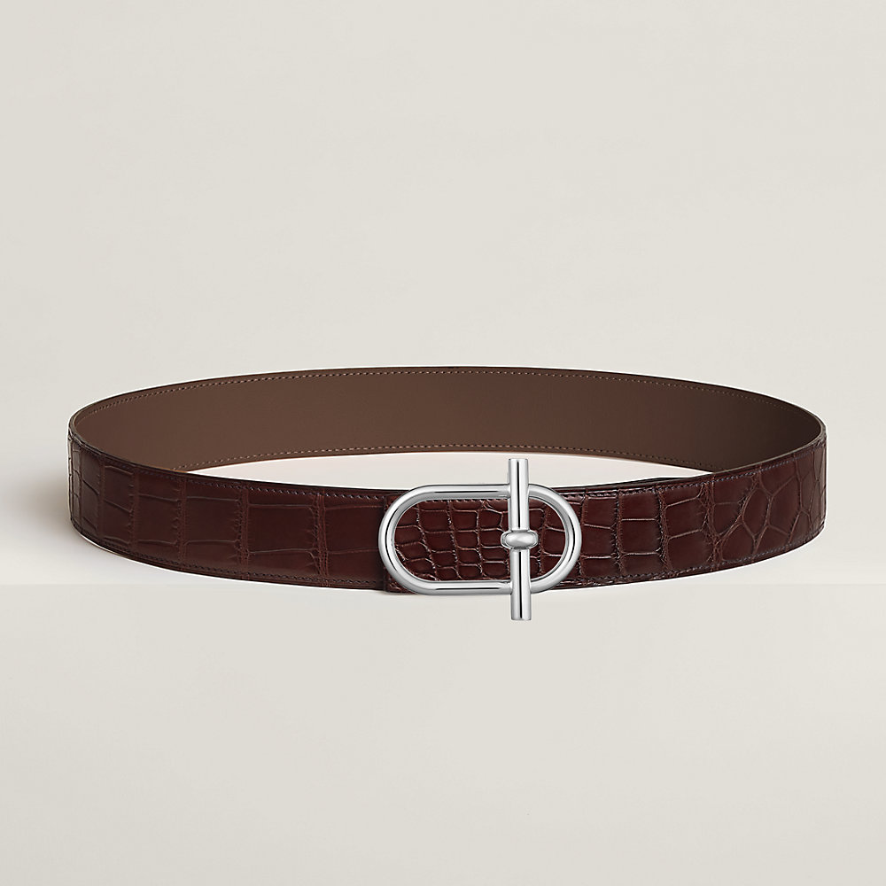 HERMES オ　カー　バックルレザーベルト ベルトバックル 《ジョッキー・オ・カレ》 & レザーベルト 32 mm