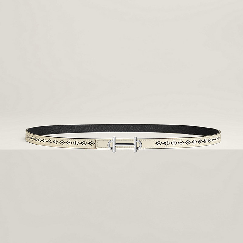 HERMES エルメス 13mm ベルトバックル ベルトバックル 《ガンマ》 & レザーベルト 《トレッフル》 13