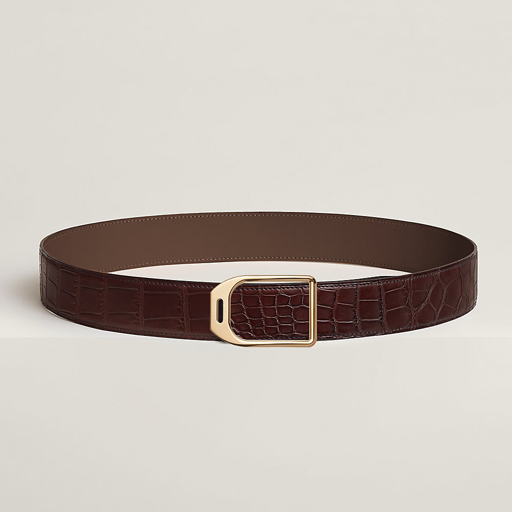 ジョージ　HERMES ベルト ベルトバックル 《ジョッキー》 & レザーベルト 38 mm | Hermès