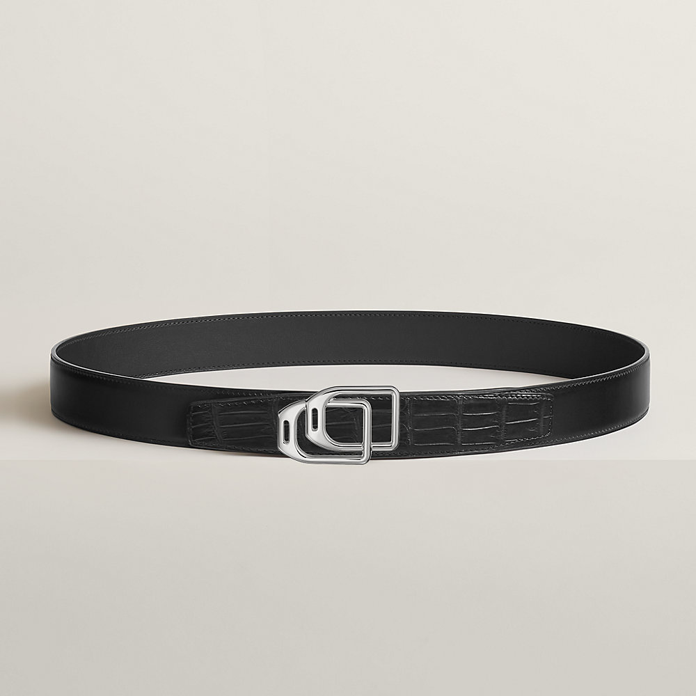 HERMES オ　カー　バックルレザーベルト ベルトバックル 《ジョッキー・オ・カレ》 & レザーベルト 32 mm