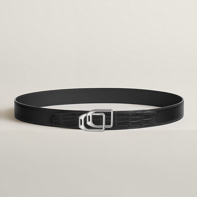 HERMES オ　カー　バックルレザーベルト ベルトバックル 《ジョッキー・オ・カレ》 & レザーベルト 32 mm