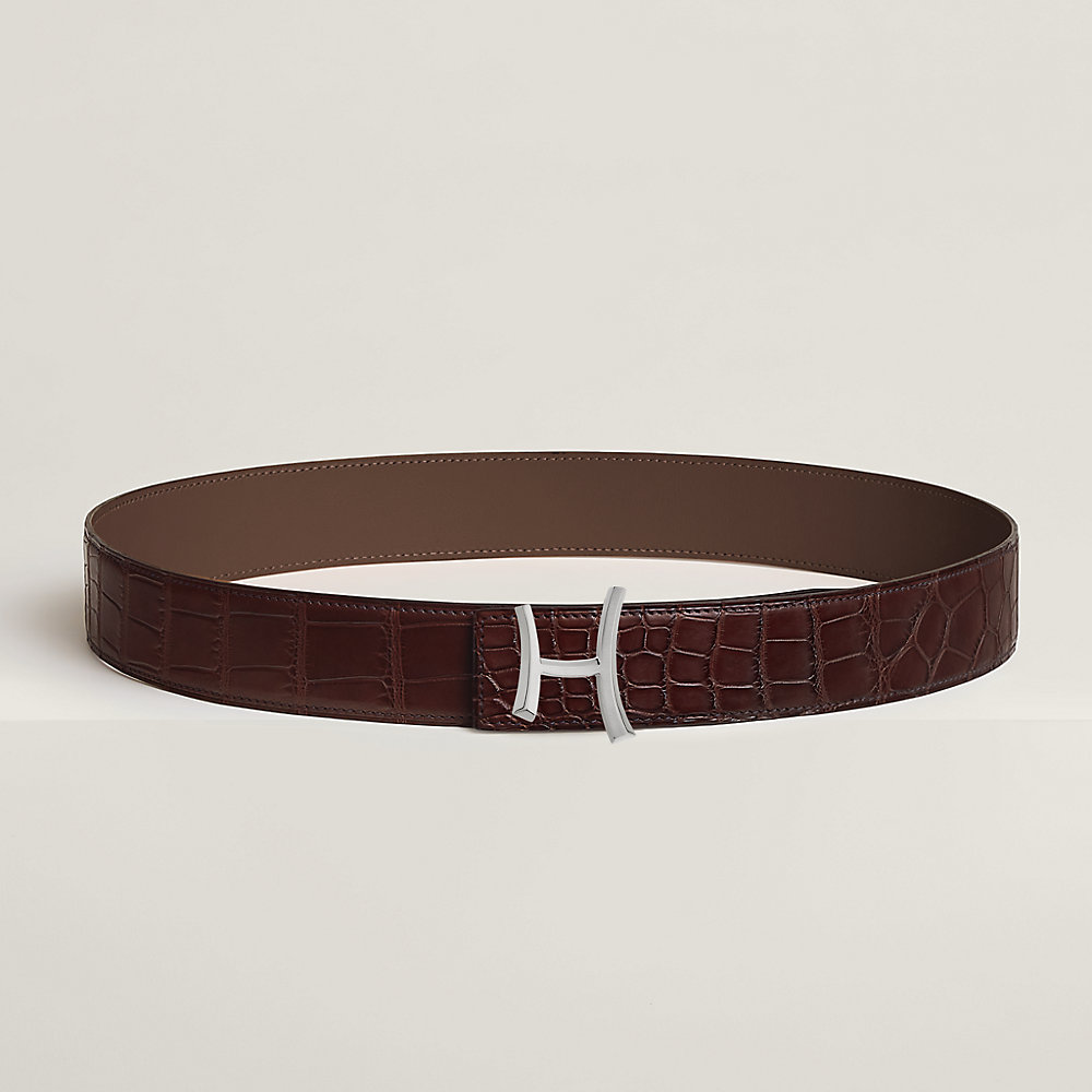 ベルトバックル 《スクリプト》 & レザーベルト 38 mm | Hermès
