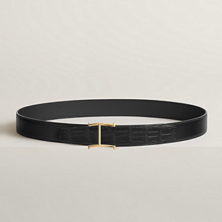 ベルトバックル 《セリフ》 & レザーベルト 32 mm | Hermès