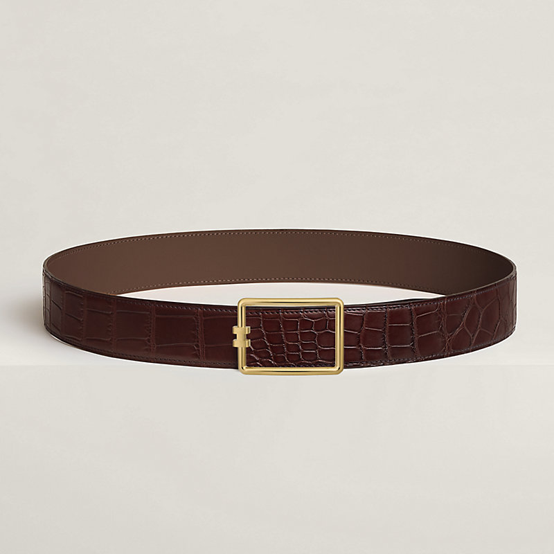 ベルトバックル 《チューブH》 & レザーベルト 38 mm | Hermès