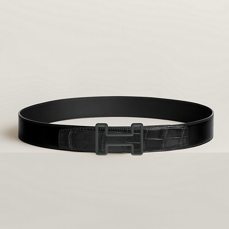 HERMES(エルメス) □刻印レザーベルト ブラック サイズ 90