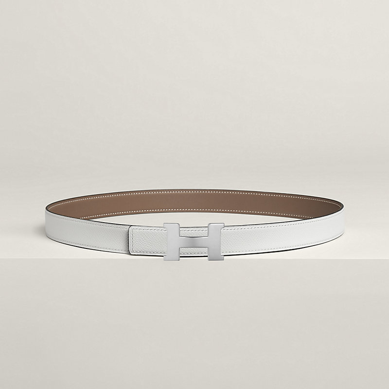 美品HERMES コンスタンス ベルト H型バックル シルバー レザー HERMES/エルメス】 Hベルト コンスタンス リバーシブル #70