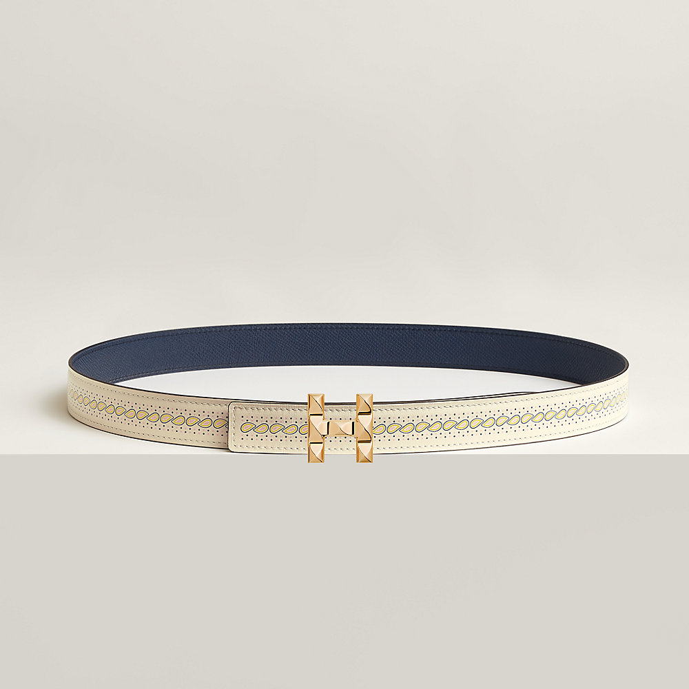 HERMES エルメス　ベルトバックル ミニH レザーベルトキット24mm 65 ベルトバックル（キット） レディス 《Hアンフィニ》 24 & レザー
