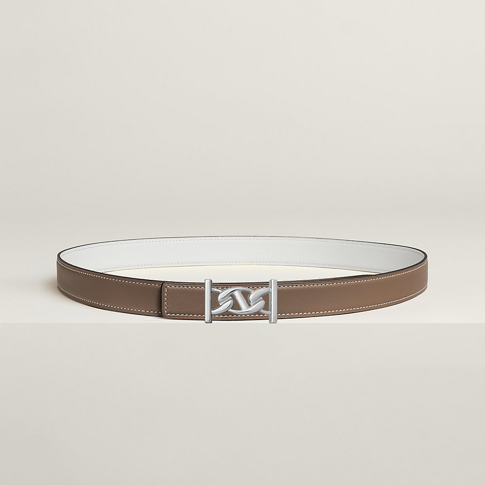 エルメス ベルト レザー シルバー金具 Hバックル HERMES
