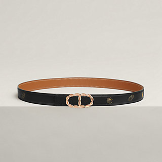HERMES エルメス　13mm ベルトバックル エルメス Hベルト ミニ 13MM リバーシブル ルージュ ゴールド